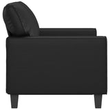 2-Seater Sofa Black 47.2" Faux Leather