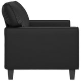 2-Seater Sofa Black 55.1" Faux Leather