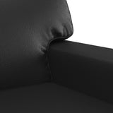 2-Seater Sofa Black 55.1" Faux Leather