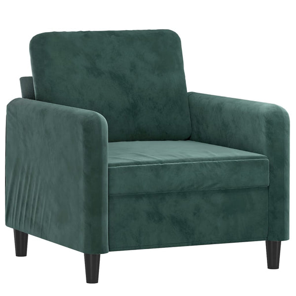 Sofa Chair Dark Green 23.6" Velvet