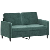 2-Seater Sofa Dark Green 47.2" Velvet