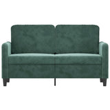 2-Seater Sofa Dark Green 47.2" Velvet