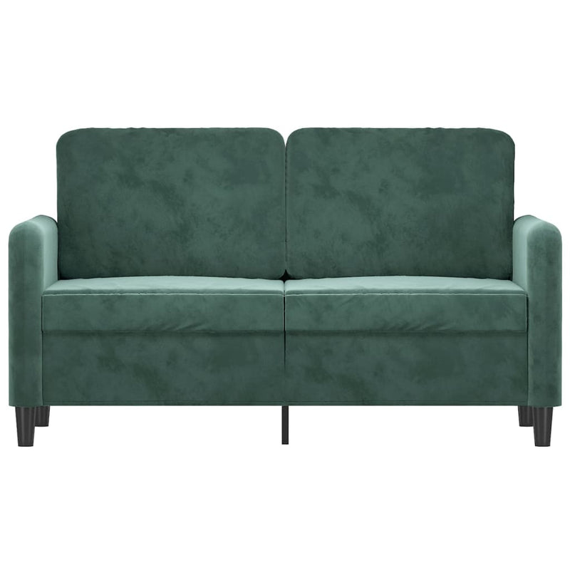 2-Seater Sofa Dark Green 47.2" Velvet