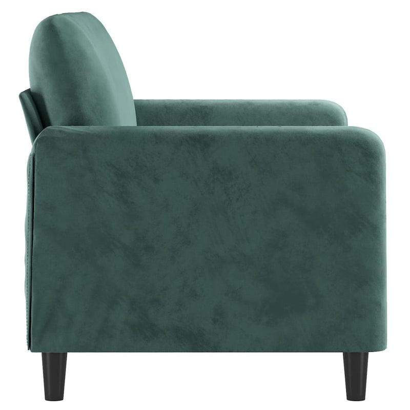 2-Seater Sofa Dark Green 47.2" Velvet