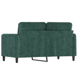 2-Seater Sofa Dark Green 47.2" Velvet