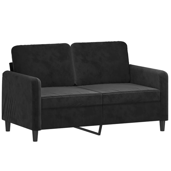 2-Seater Sofa Black 47.2" Velvet