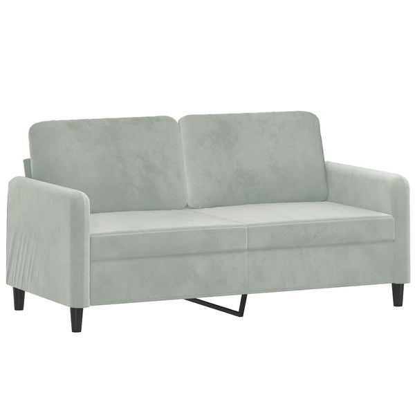 2-Seater Sofa Light Gray 55.1" Velvet