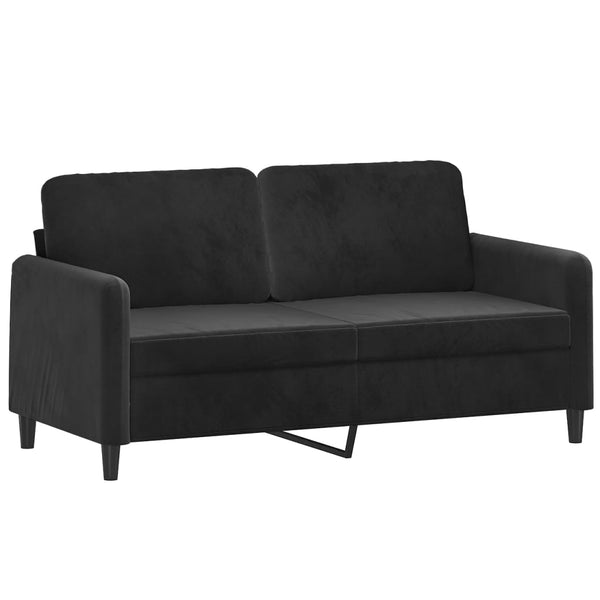 2-Seater Sofa Black 55.1" Velvet