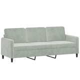 3-Seater Sofa Light Gray 70.9" Velvet