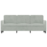 3-Seater Sofa Light Gray 70.9" Velvet