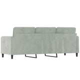 3-Seater Sofa Light Gray 70.9" Velvet