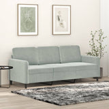 3-Seater Sofa Light Gray 70.9" Velvet