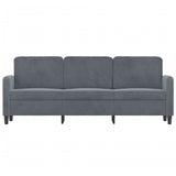 3-Seater Sofa Dark Gray 70.9" Velvet