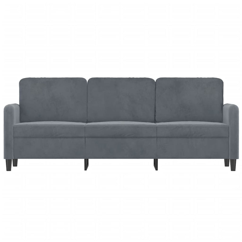 3-Seater Sofa Dark Gray 70.9" Velvet