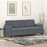 3-Seater Sofa Dark Gray 70.9" Velvet