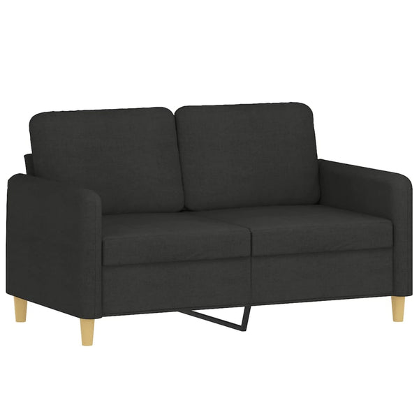 2-Seater Sofa Black 47.2" Fabric