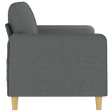 2-Seater Sofa Dark Gray 55.1" Fabric