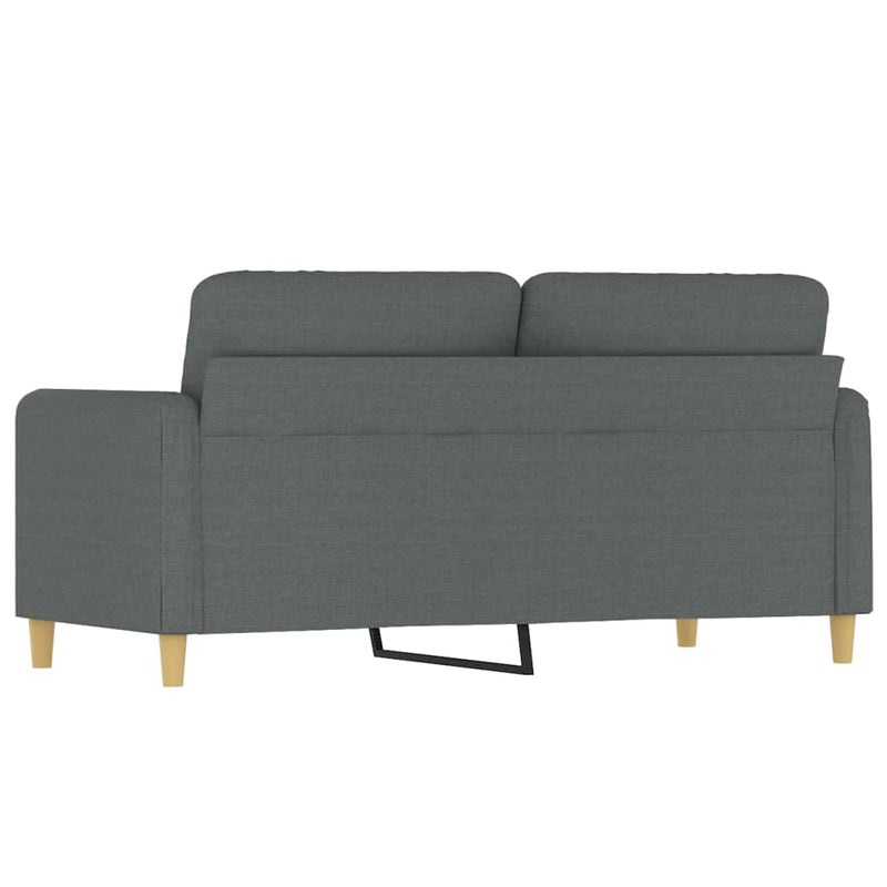 2-Seater Sofa Dark Gray 55.1" Fabric