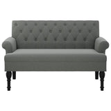 Bench with Backrest Dark Gray 47.2"x24.4"x29.7" Fabric