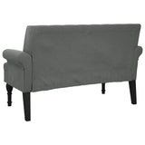 Bench with Backrest Dark Gray 47.2"x24.4"x29.7" Fabric