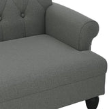 Bench with Backrest Dark Gray 47.2"x24.4"x29.7" Fabric