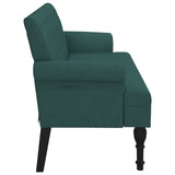 Bench with Backrest Dark Green 47.2"x24.4"x29.7" Fabric