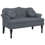 Bench with Cushions Dark Gray 47.4"x25.6"x29.5" Velvet