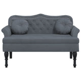 Bench with Cushions Dark Gray 47.4"x25.6"x29.5" Velvet