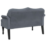 Bench with Cushions Dark Gray 47.4"x25.6"x29.5" Velvet