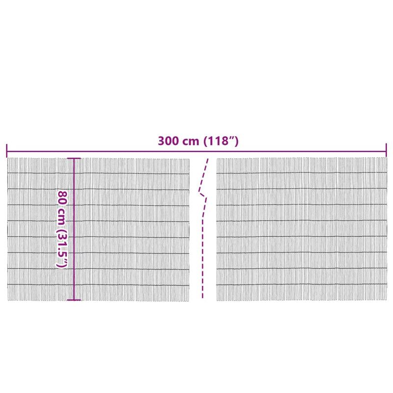 Garden Fence 118.1"x31.5" Reed