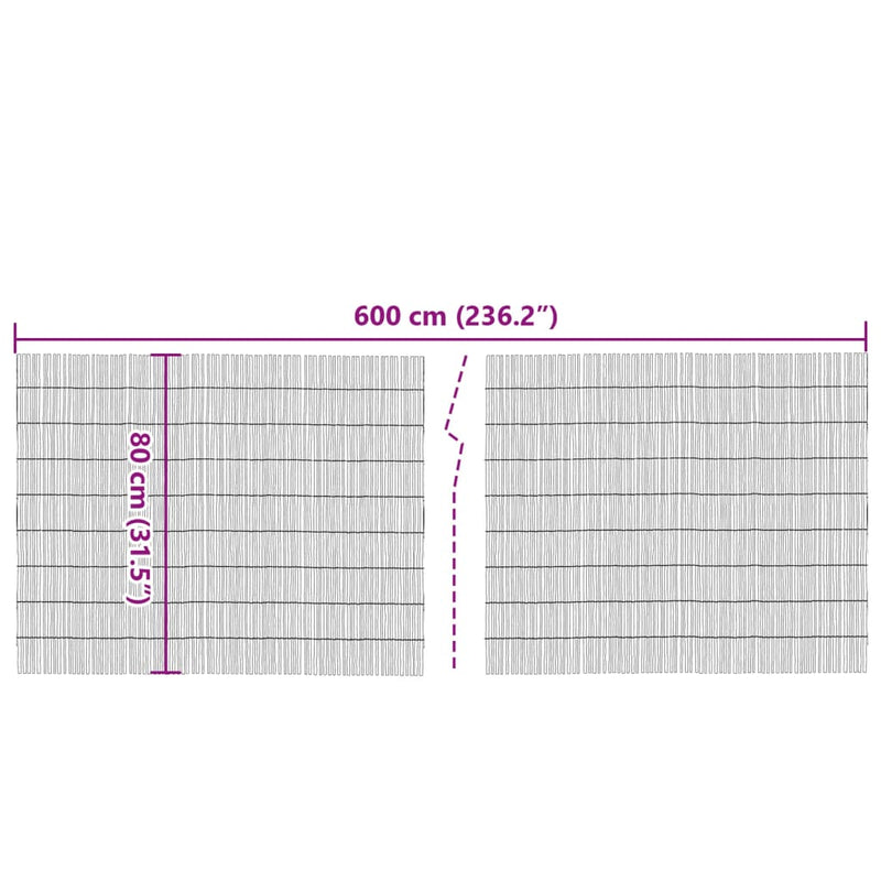 Garden Fence 236.2"x31.5" Reed