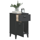 Bedside Cabinet VIKEN Anthracite Gray Engineered Wood