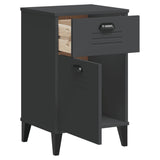 Bedside Cabinet VIKEN Anthracite Gray Engineered Wood