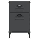 Bedside Cabinet VIKEN Anthracite Gray Engineered Wood