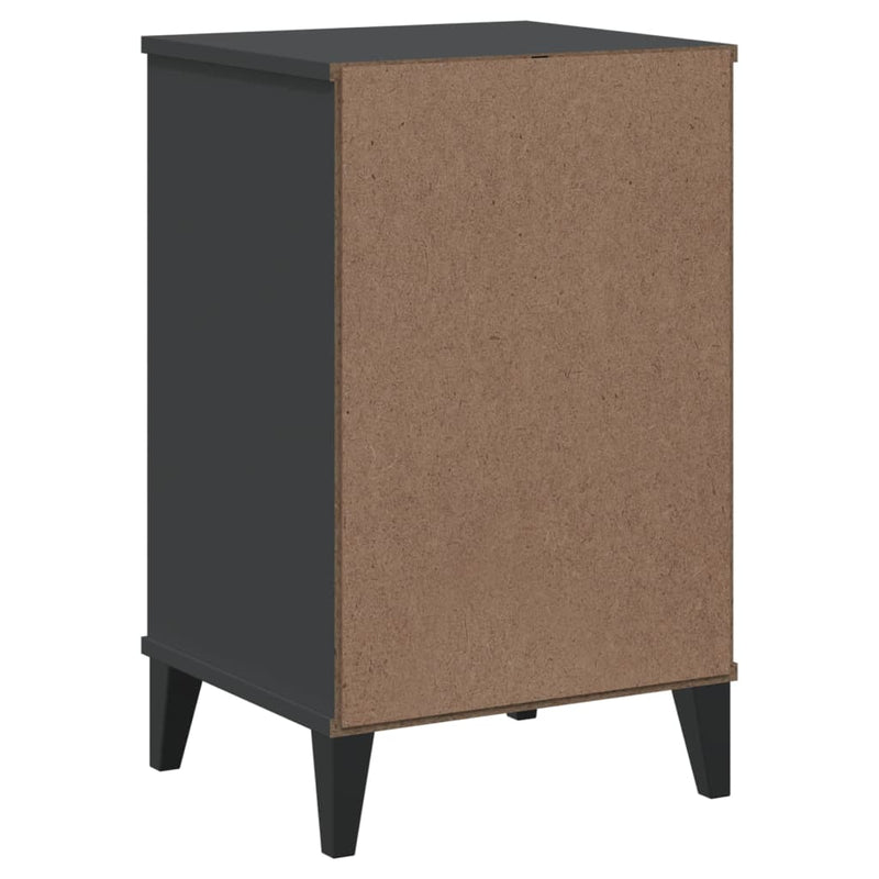 Bedside Cabinet VIKEN Anthracite Gray Engineered Wood