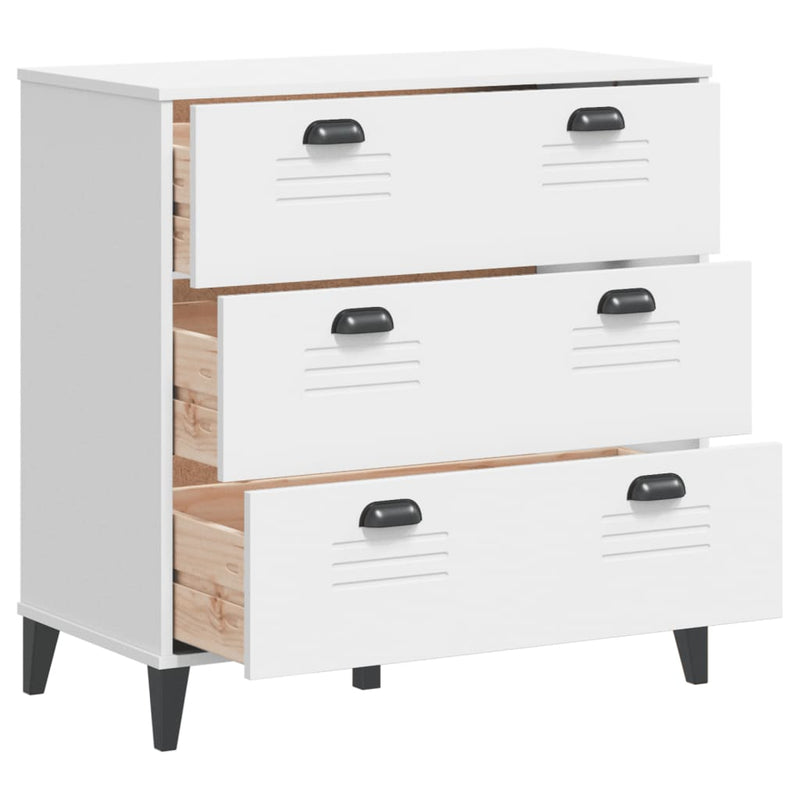 Drawer Cabinet VIKEN White Engineered Wood