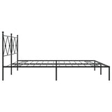 Metal Bed Frame with Headboard Black 76"x79.9" King