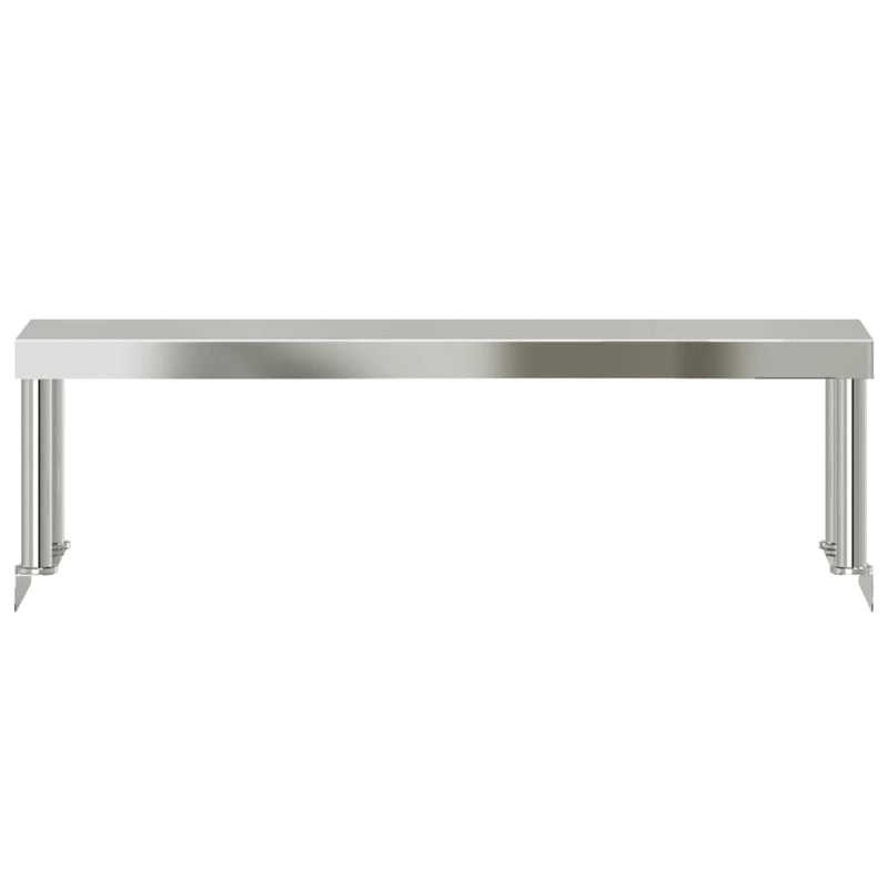 Work Table Overshelf 43.3"x11.8"x13.8" Stainless Steel