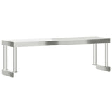 Work Table Overshelf 43.3"x11.8"x13.8" Stainless Steel