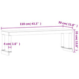 Work Table Overshelf 43.3"x11.8"x13.8" Stainless Steel