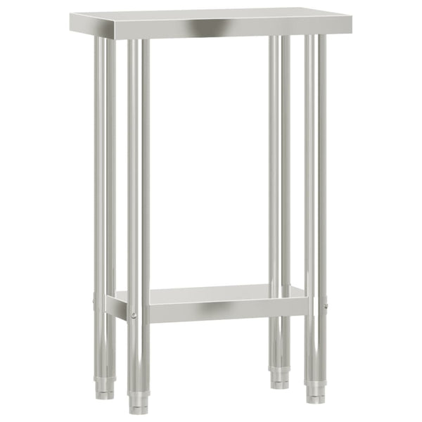 Kitchen Work Table 21.7"x11.8"x33.5" Stainless Steel