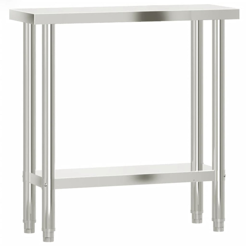 Kitchen Work Table 32.5"x11.8"x33.5" Stainless Steel