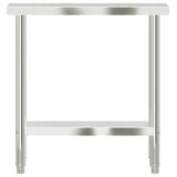 Kitchen Work Table 32.5"x11.8"x33.5" Stainless Steel