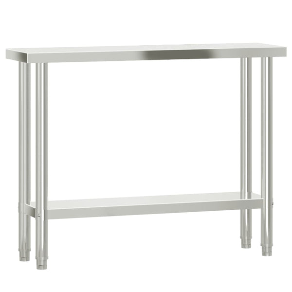 Kitchen Work Table 43.3"x11.8"x33.5" Stainless Steel