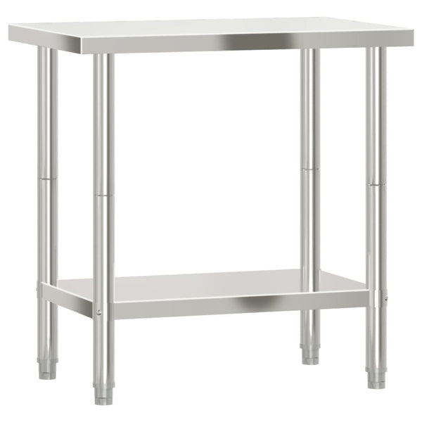 Kitchen Work Table 32.5"x21.7"x33.5" Stainless Steel