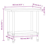 Kitchen Work Table 32.5"x21.7"x33.5" Stainless Steel