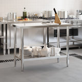 Kitchen Work Table 43.3"x21.7"x33.5" Stainless Steel