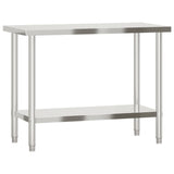 Kitchen Work Table 43.3"x21.7"x33.5" Stainless Steel