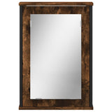 Bathroom Mirror Cabinet Smoked Oak 16.5"x4.7"x23.6" Engineered Wood