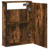 Bathroom Mirror Cabinet Smoked Oak 16.5"x4.7"x23.6" Engineered Wood